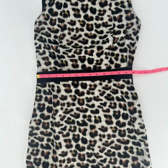 Ann Taylor Leopard Print Sleeveless Dress Size 6 - Picture 5 of 6